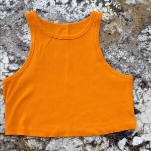 Orange Sleeveless Crop Top